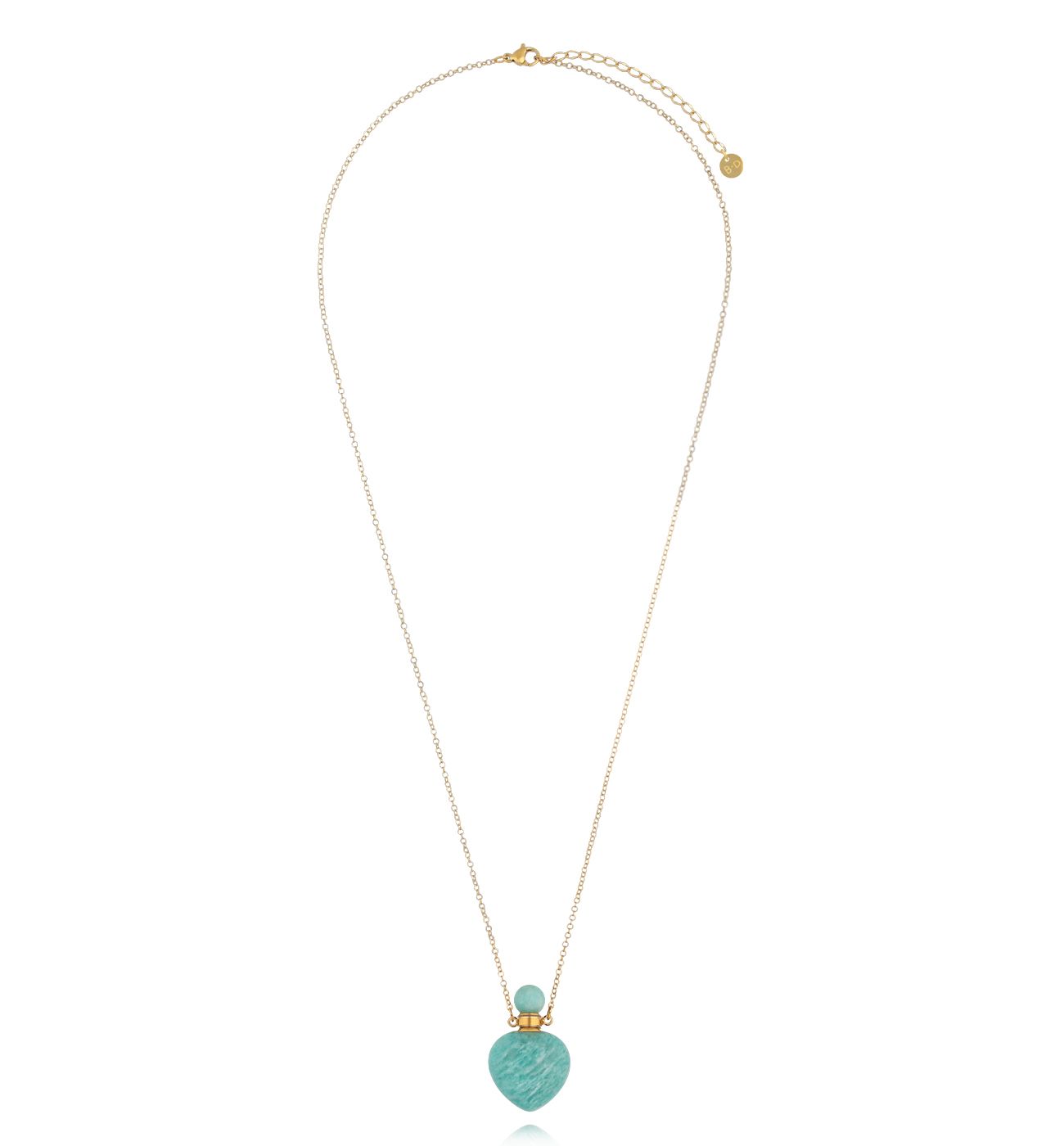 Naszyjnik z perfumetką z amazonitu NLB0360