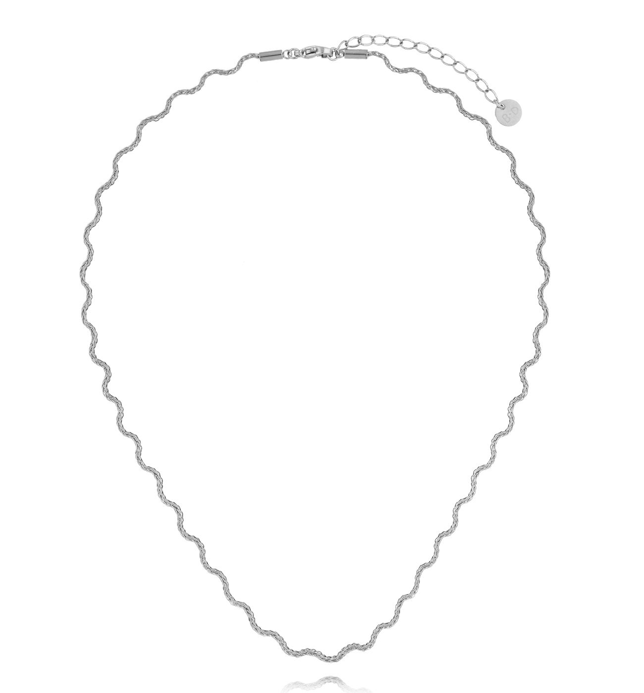 Naszyjnik falowany srebrny NSY0556