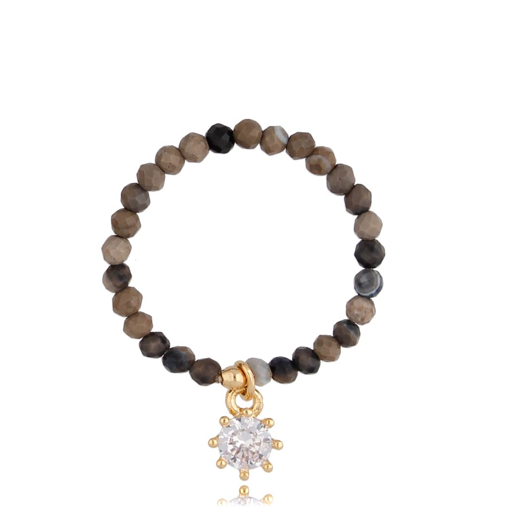 Pierścionek z agatami Margaret PTW0273