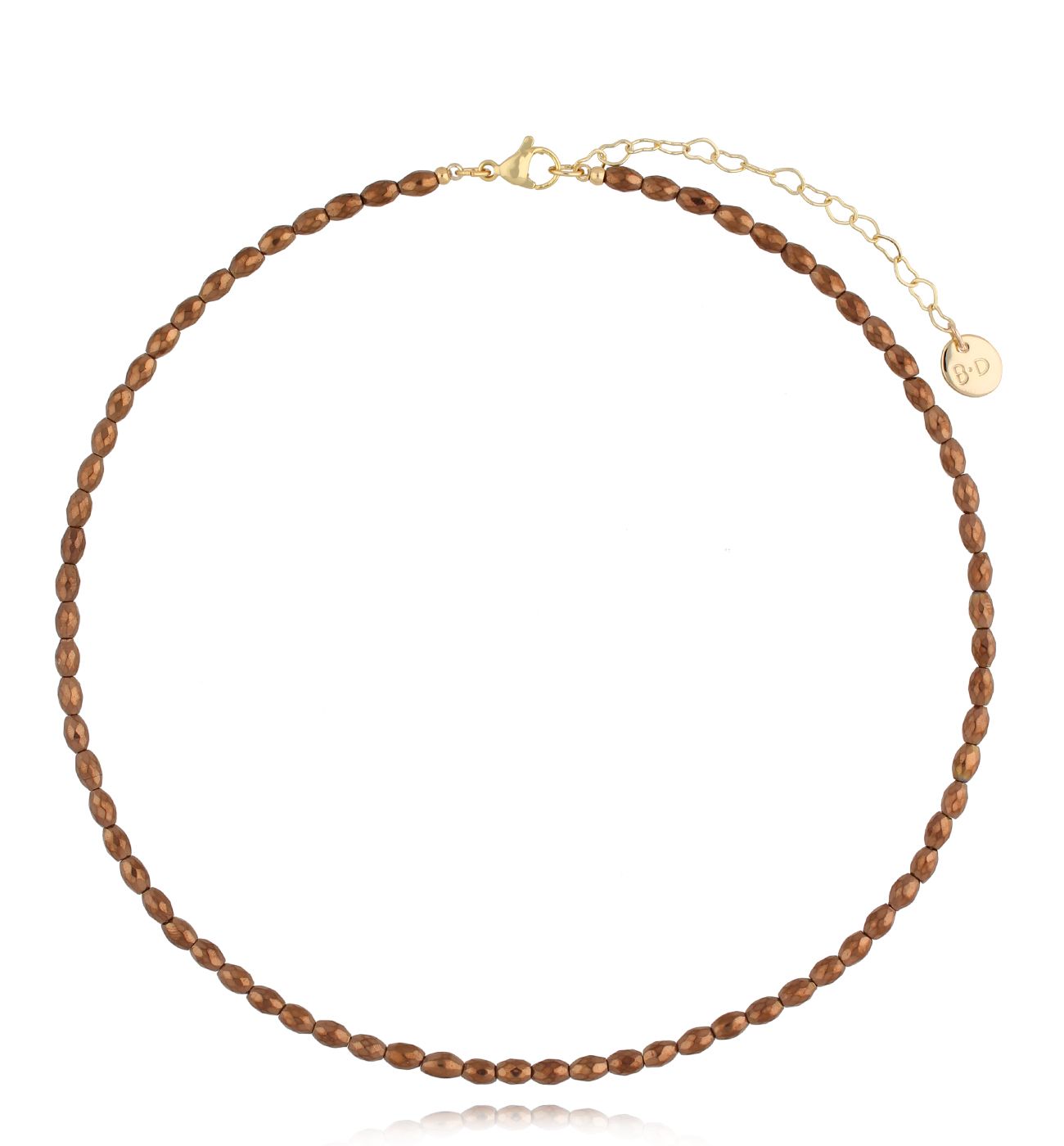 Naszyjnik z hematytami brazowy Vioi - By Dziubeka