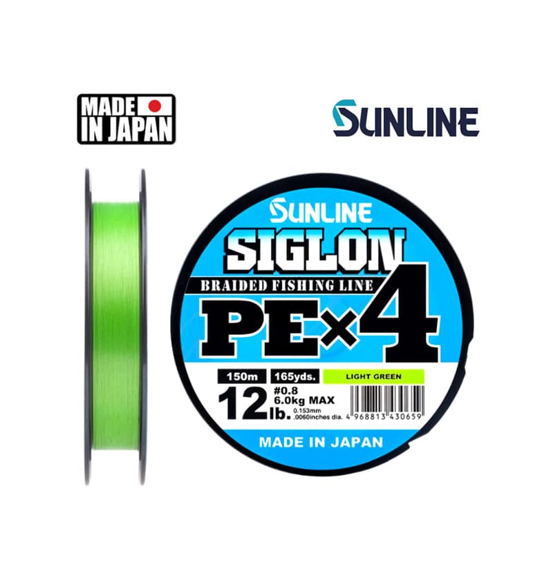 Sunline Plecionka Siglon PE X4 150m Light Green 0,15mm 150m