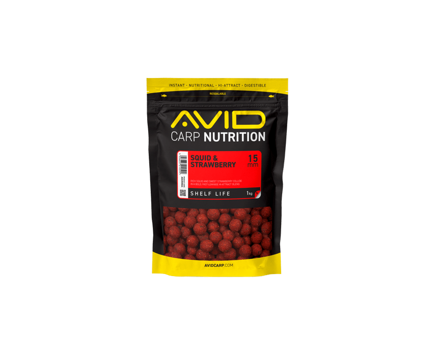 Avid Kulki proteinowe Carp Squid & Strawberry 1kg 15mm