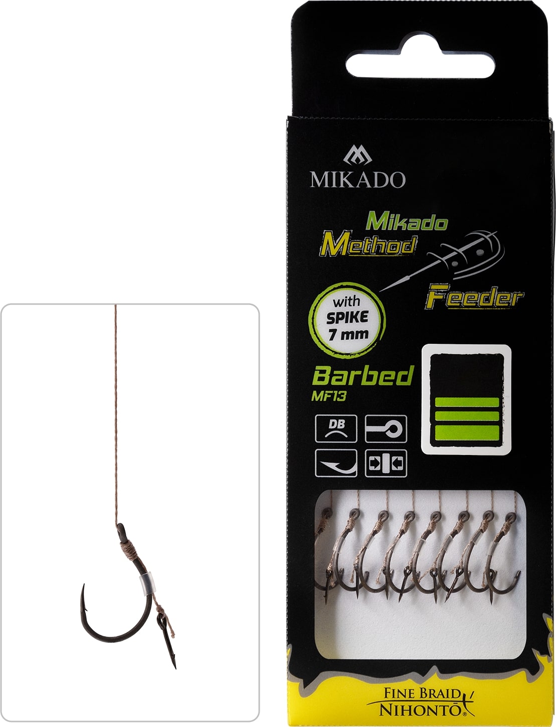 Mikado Przypon Method Feeder z igłą hak z zadziorem nr 8