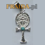 Klucz Nilu (Ankh) z turkusem Krzyż Egipski