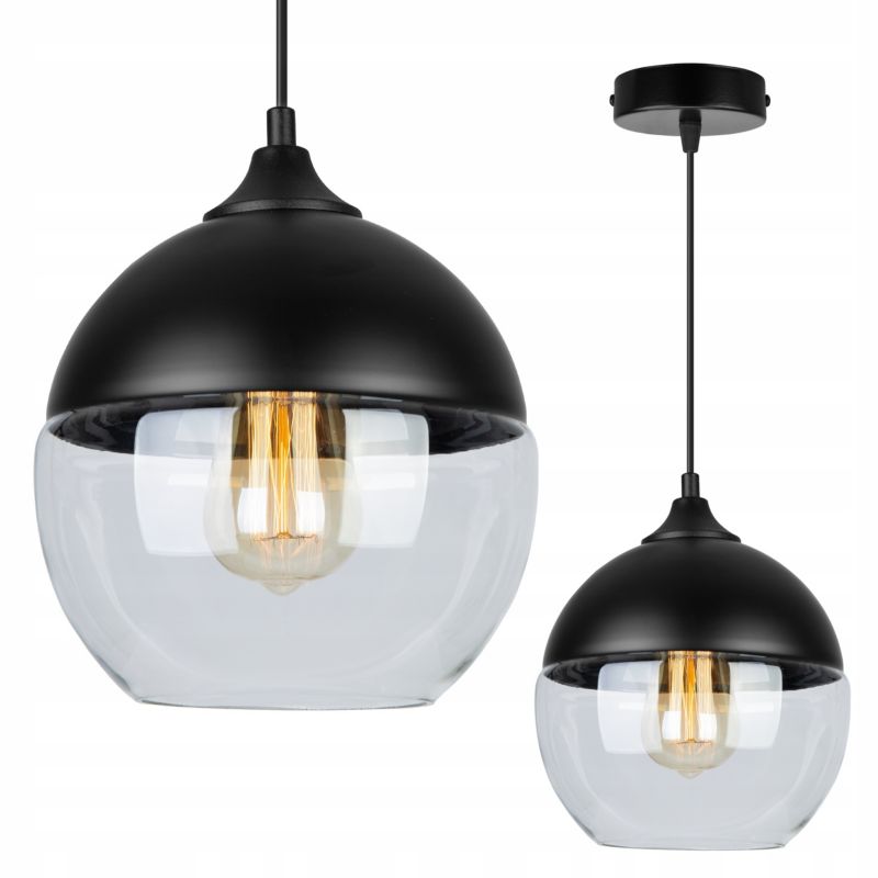 Lampa sufitowa wisząca Light Home LH Oslo 1x E27 60W kula bezbarwny 1szt.