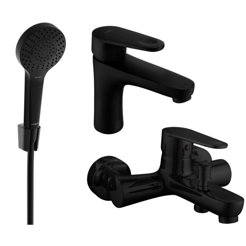 Zestaw wannowy Mexen Kama czarny 72503R05-70 1 szt.