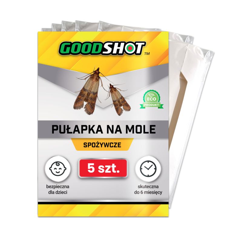 Pułapka lep na mole spożywcze GOODSHOT feromonowa 5 szt.