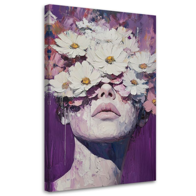 Obraz do salonu Feeby Dziewczyna z kwiatami na głowie 80x120cm 1szt