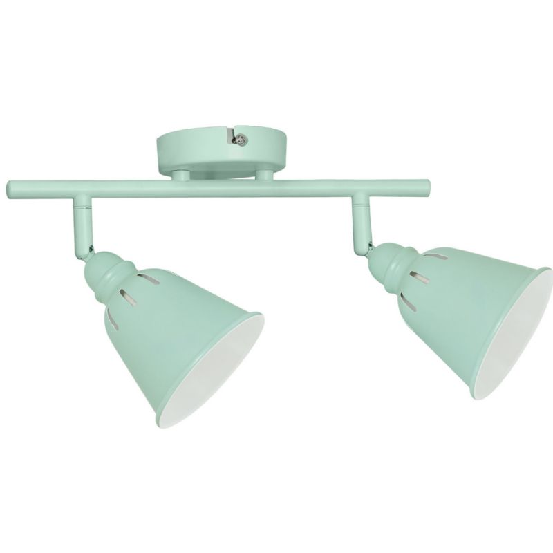 Lampa sufitowa Polux Fiona miętowo-biała 2 x E14 x 8W wym: 18,5 x 37 x 10 cm - 1 szt.