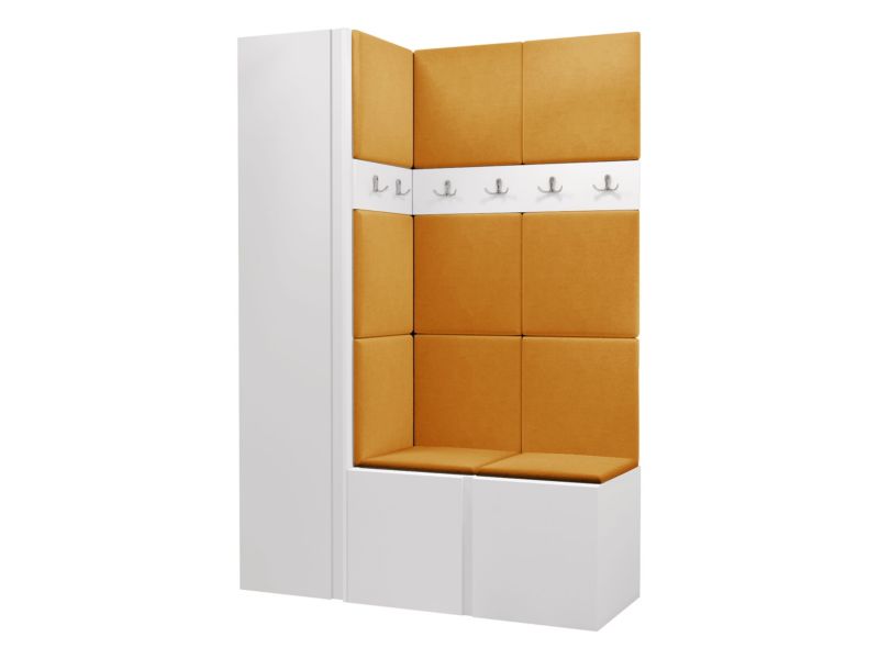 Garderoba MIRJAN 24 Orion IX biały + żółty 1 kpl.