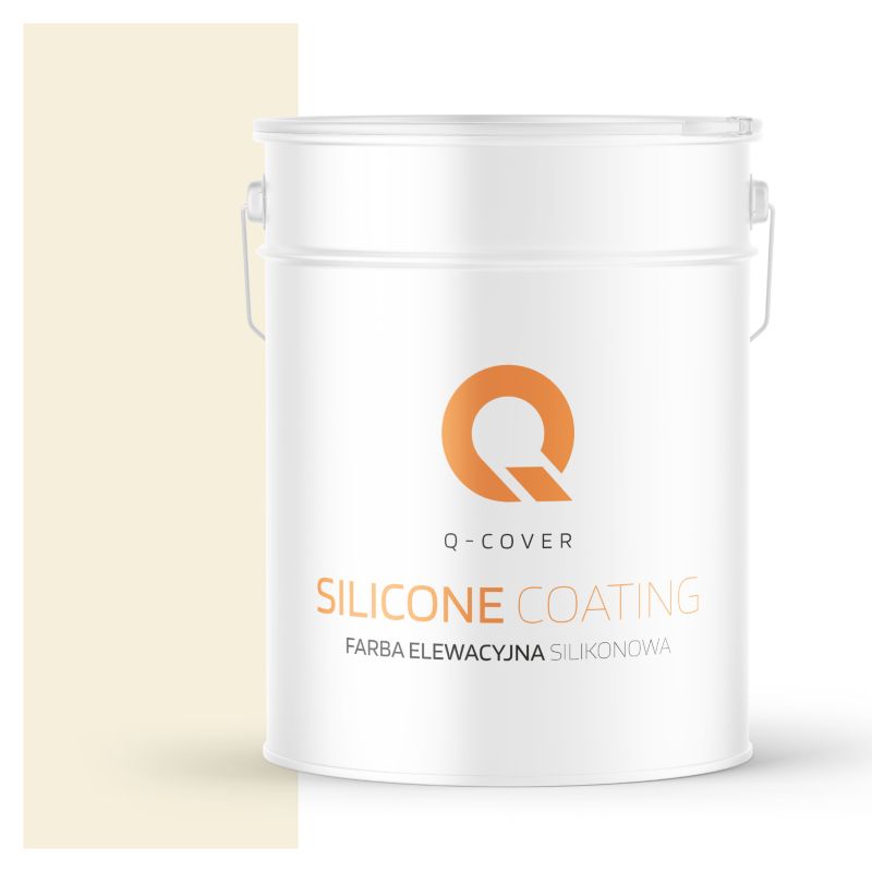 Farba Elewacyjna Silikonowa Fasadowa Q-Cover Biel złamana w beż F771 10L