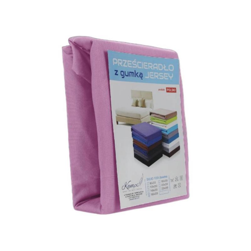 Prześcieradło z gumką Jersey VIP KAM-POL wrzos 160x210 cm 1 szt.