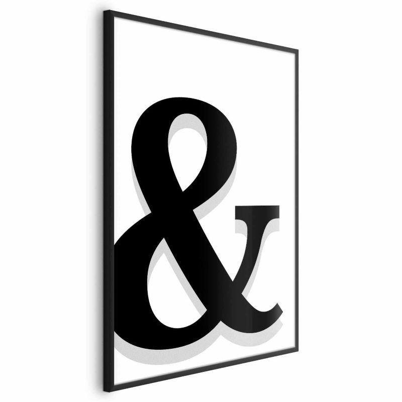 Plakat Artgeist Ozdobna litera 60x90 cm z ramą czarną 1 szt