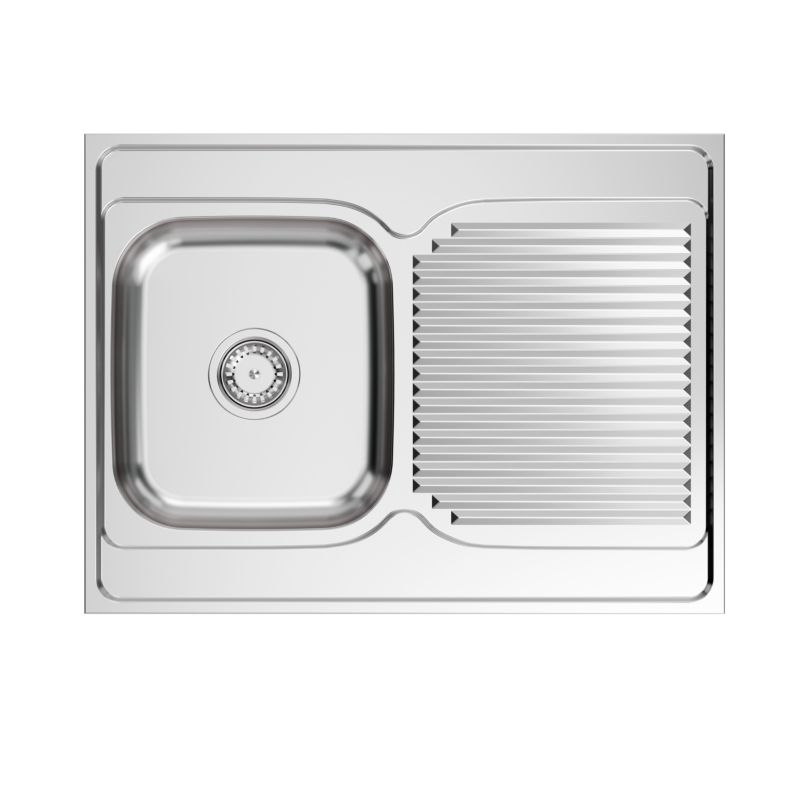 Zlewozmywak stalowy Quadron Sivio 1-komorowy długi ociekacz satynowy