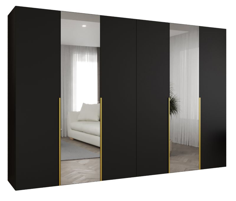 Szafa uchylna otwierana ALICANTE 2 300 wys 202 cm Czarny + Złoty 1 szt