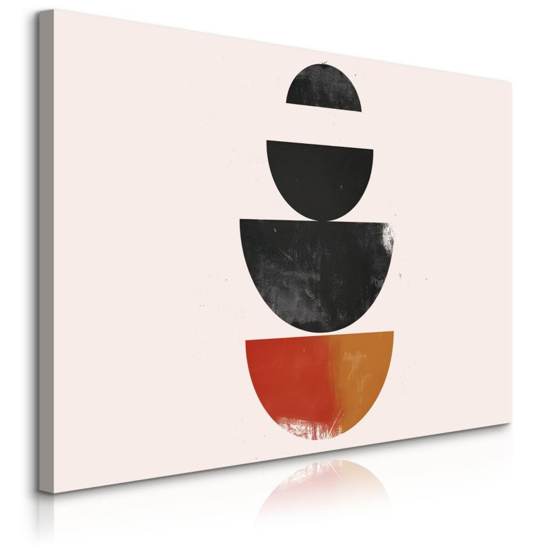 Obraz Muralo Abstrakcja Boho Misy Kamienie Styl Japoński 70x50 cm 1 szt.