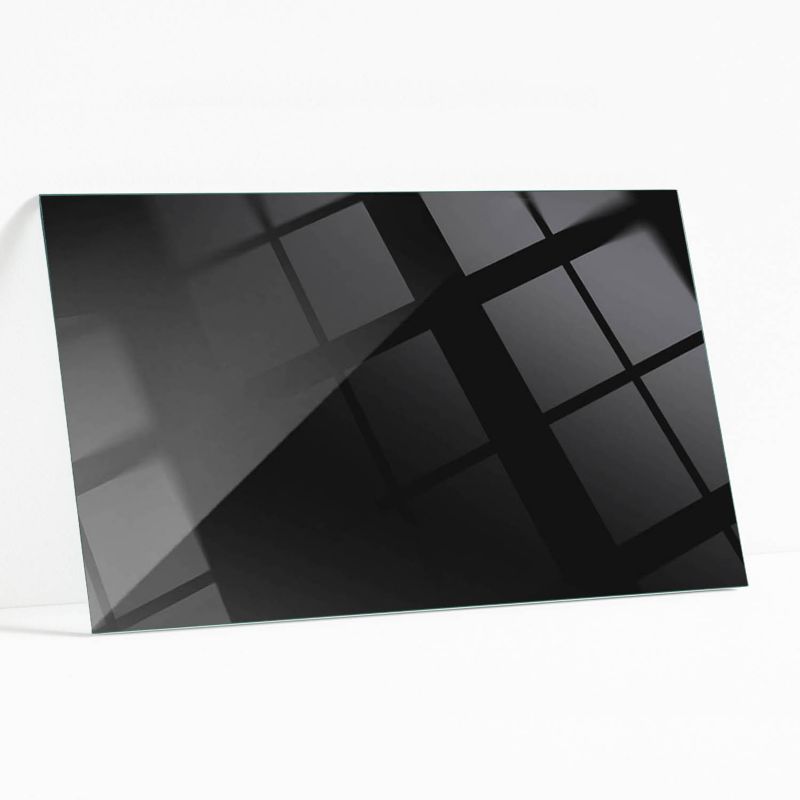 Blat Szklany z Nadrukiem Wallfluent 120x80 cm Czerń bez wzorów 1 szt.