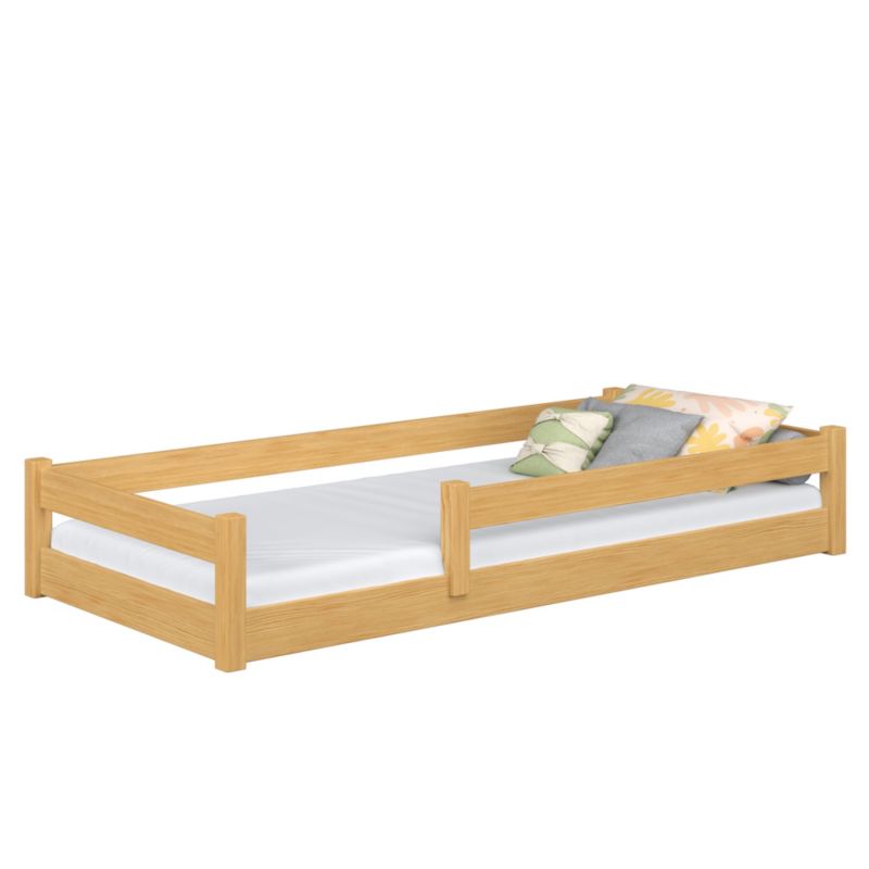 Drewniane łóżko N-WOOD niskie N02 sosna naturalna 80x190 1szt.
