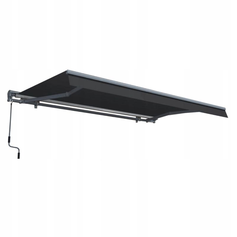 Markiza Balkonowa Gutroof Przyścienna 400x300cm Premium Tarasowa Czarna Regulowana 1 szt
