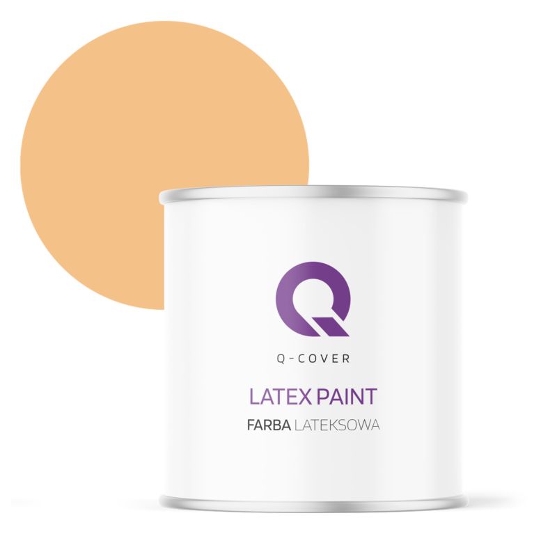 Farba Lateksowa Do Ścian i Sufitów Q-Cover Pomarańczowy jasny H5961 Głęboki Mat 2L