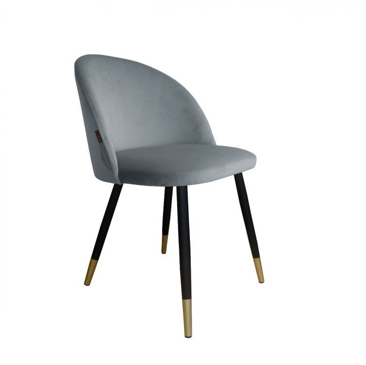 Krzesło CLAUDINE 1 VELVET GOLD szare ATOS 1 szt.