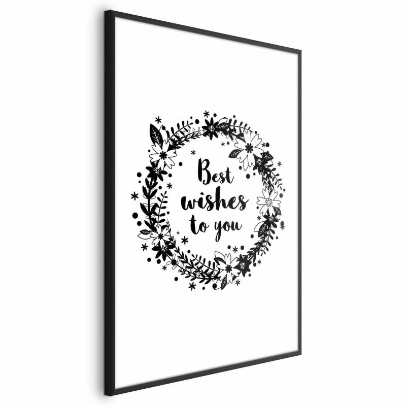 Plakat Artgeist Best wishes 60x90 cm z ramą czarną 1 szt