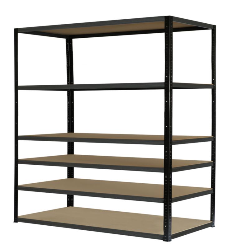 Regał metalowy MODO24 magazynowy czarno-grafitowy helios 213x180x40cm 6 półek po 275 kg 1 szt.