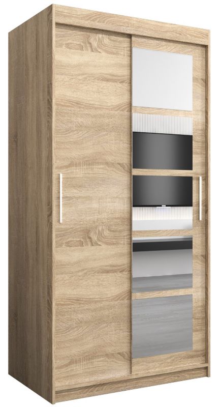 Szafa przesuwna Abiks ROMA 1 100 sonoma + sonoma 1 szt.