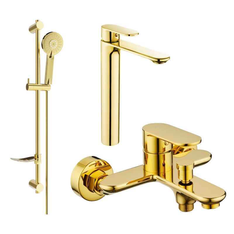 Zestaw wannowy Mexen Milo złoty 71313DF40-50 1 szt.