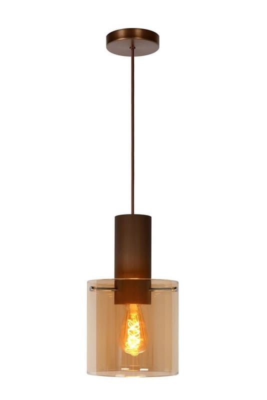 Lampa sufitowa wisząca Lucide Toledo 0847 brązowo-przezroczysty szerokość 20 cm 1xE27 x 40W 1 szt.