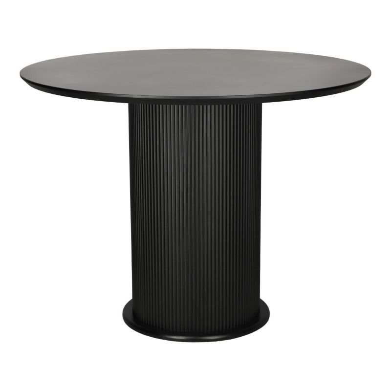 Stół okrągły Elia do jadalni i salonu INTESI czarny nowoczesny 100 cm na jednej nodze 1 szt.