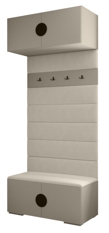 Garderoba wysoka do przedpokoju Abiks INOVA 4 kaszmir+czarny+man02 1 szt.