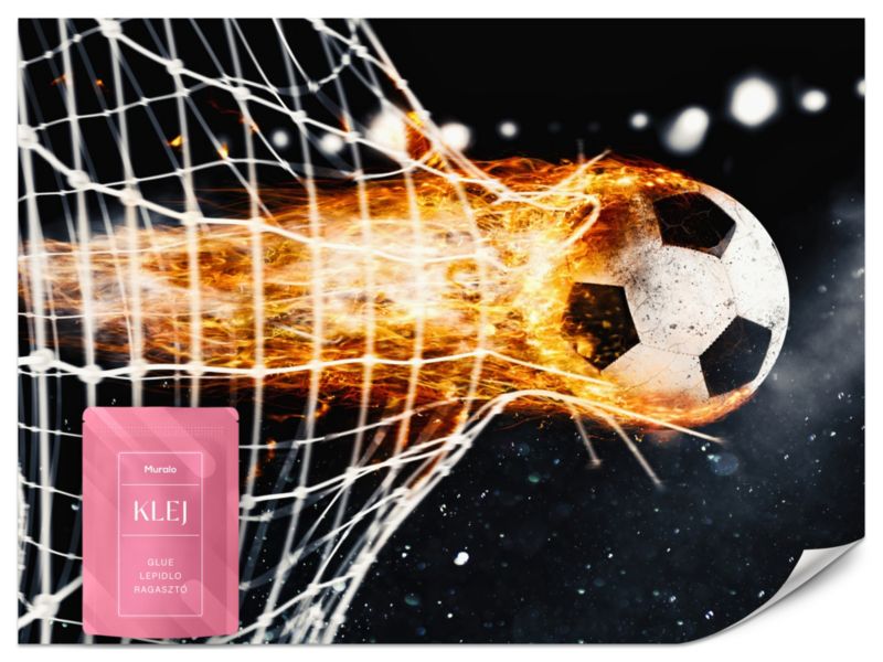 Fototapeta Muralo Piłka Nożna w Płomieniach 500x350 cm 1szt.