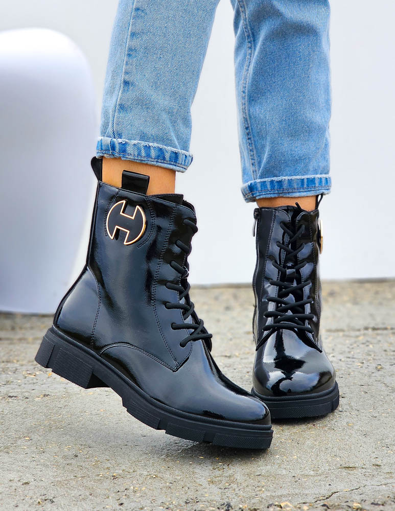 Botki Damskie Buty Zimowe Ocieplane Oficerki Michell