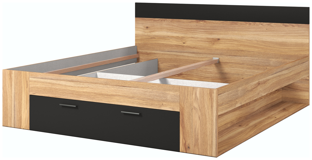 Małżeńskie łóżko do sypialni 180x200 cm z szufladą BETA