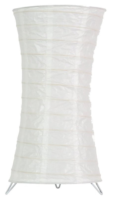 Biała lampka stojąca papierowa nocna do sypialni TAI 60W E27