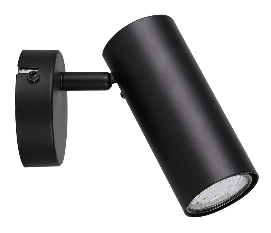 Czarny kinkiet ruchomy spot 1xGU10 do salonu COLLY metal