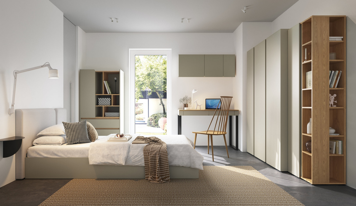 Nowoczesny zestaw mebli młodzieżowych do pokoju nastolatka LISSARO