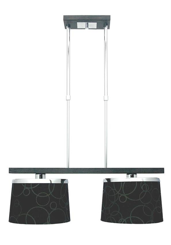 Czarna lampa wisząca regulowana do salonu IMPRESJA nowoczesna