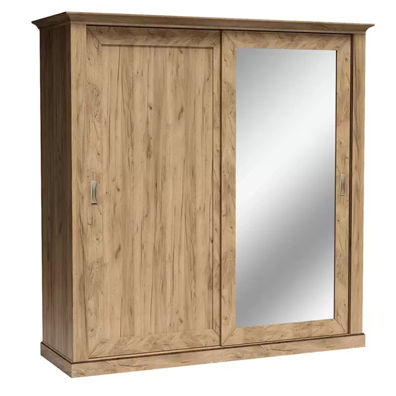 Szafa przesuwna z lustrem drążek półki szuflady ADRE