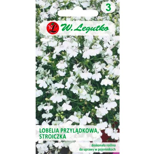 1 szt, Lobelia biała - Nasiona: Ilość w opakowaniu: 0.1 g
