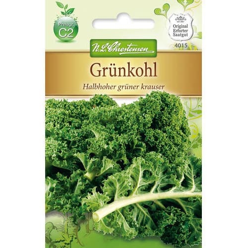 Jarmuż Halbhoher gruner Krauser - Nasiona. Ilość w opakowaniu: 1 opak - GradinaMax