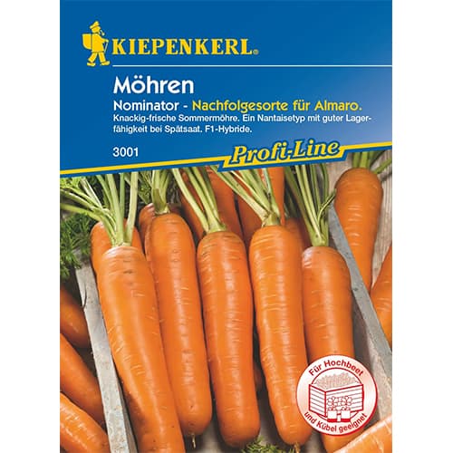 Marchew Nominator F1 - Nasiona. Ilość w opakowaniu: 1 opak - GradinaMax
