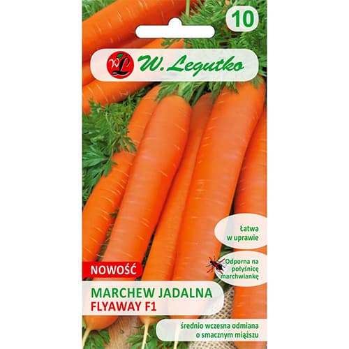 1 szt, Marchew jadalna Flyaway F1 - Nasiona: Ilość w opakowaniu: 0.5 g