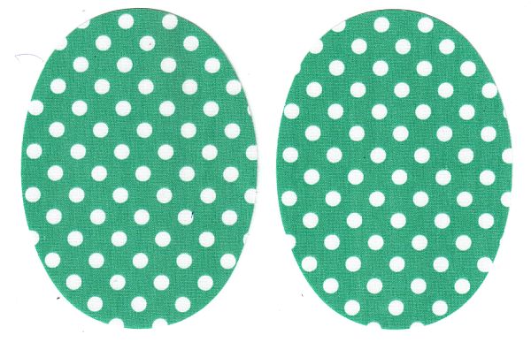 łaty w grochy termoprzylepne 2 szt. kol. 3449 (zielone)