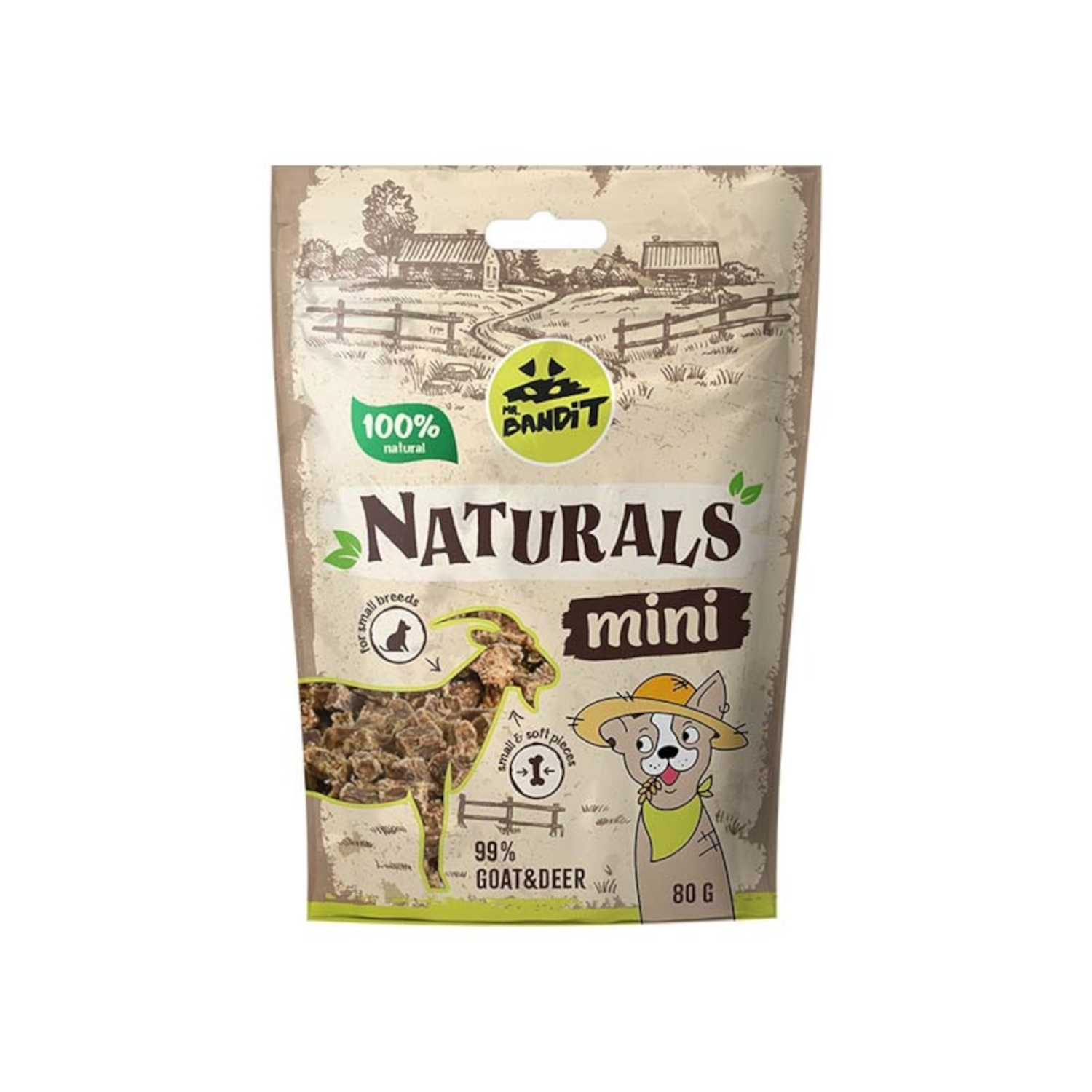 Mr. Bandit Naturals Mini - z koźliną i jeleniem 80g