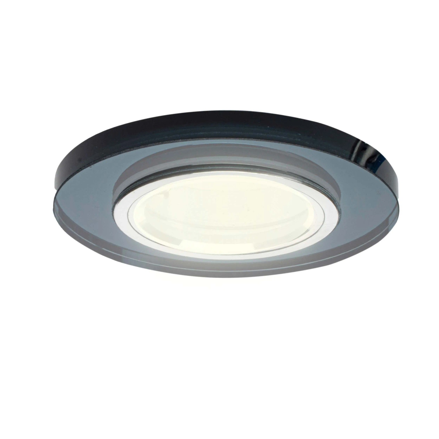 Eko-Light Oczko sufitowe szklane 1xGU10 max. 9W LED okrągłe czarne