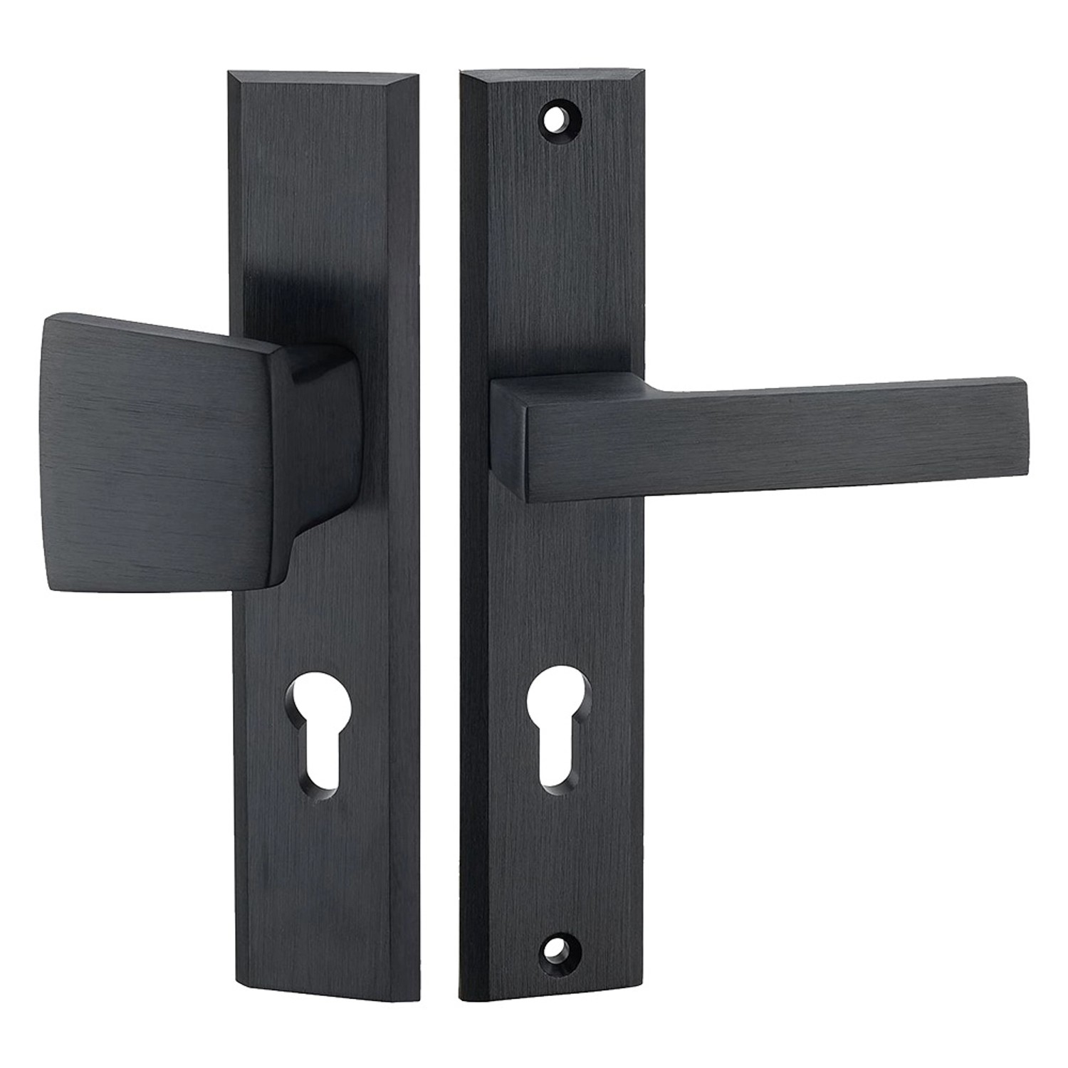 Klamka Shark zewnętrzna z pochwytem czarna