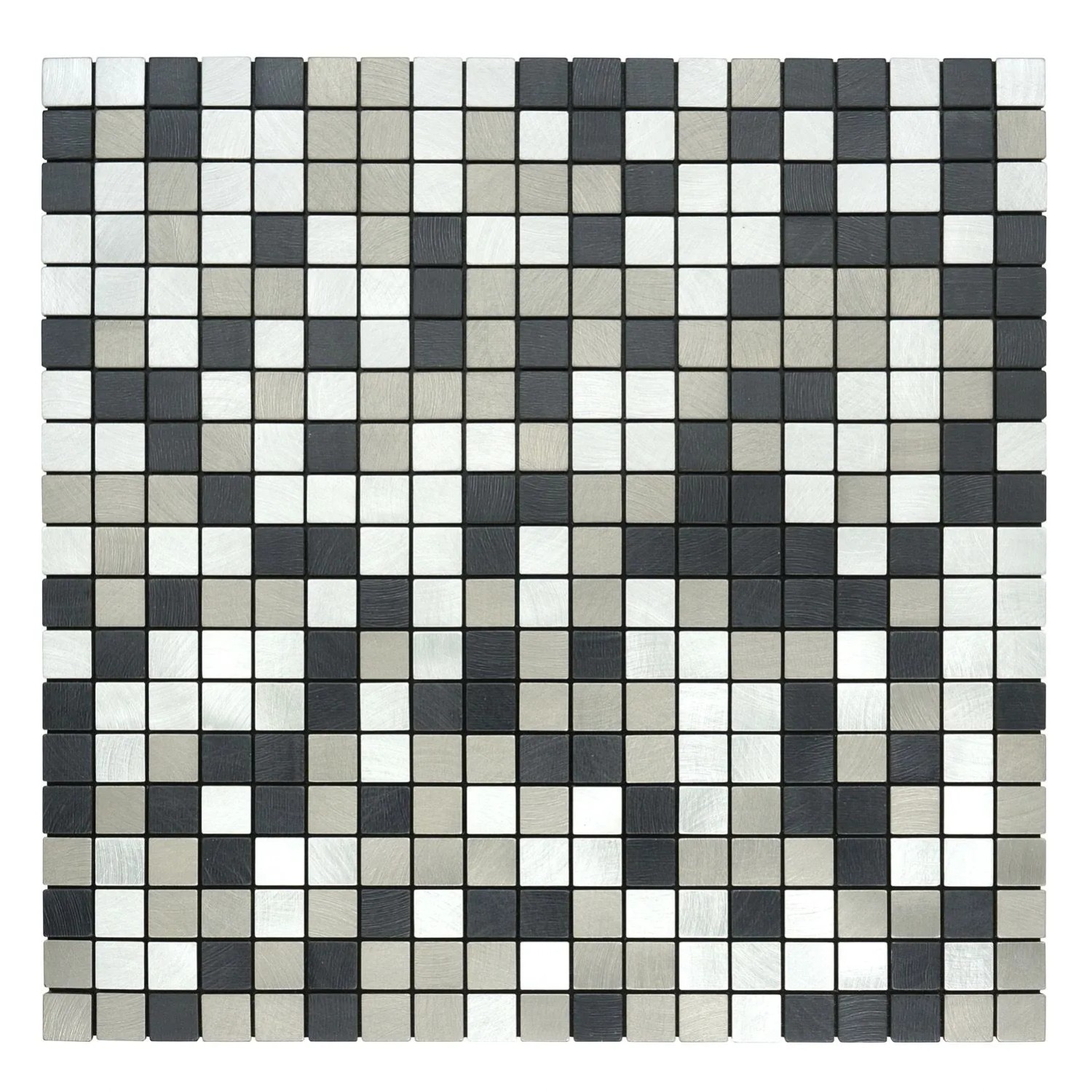 Mozaika ścienna samoprzylepna kwadrat Nikiel 30,5x30,5