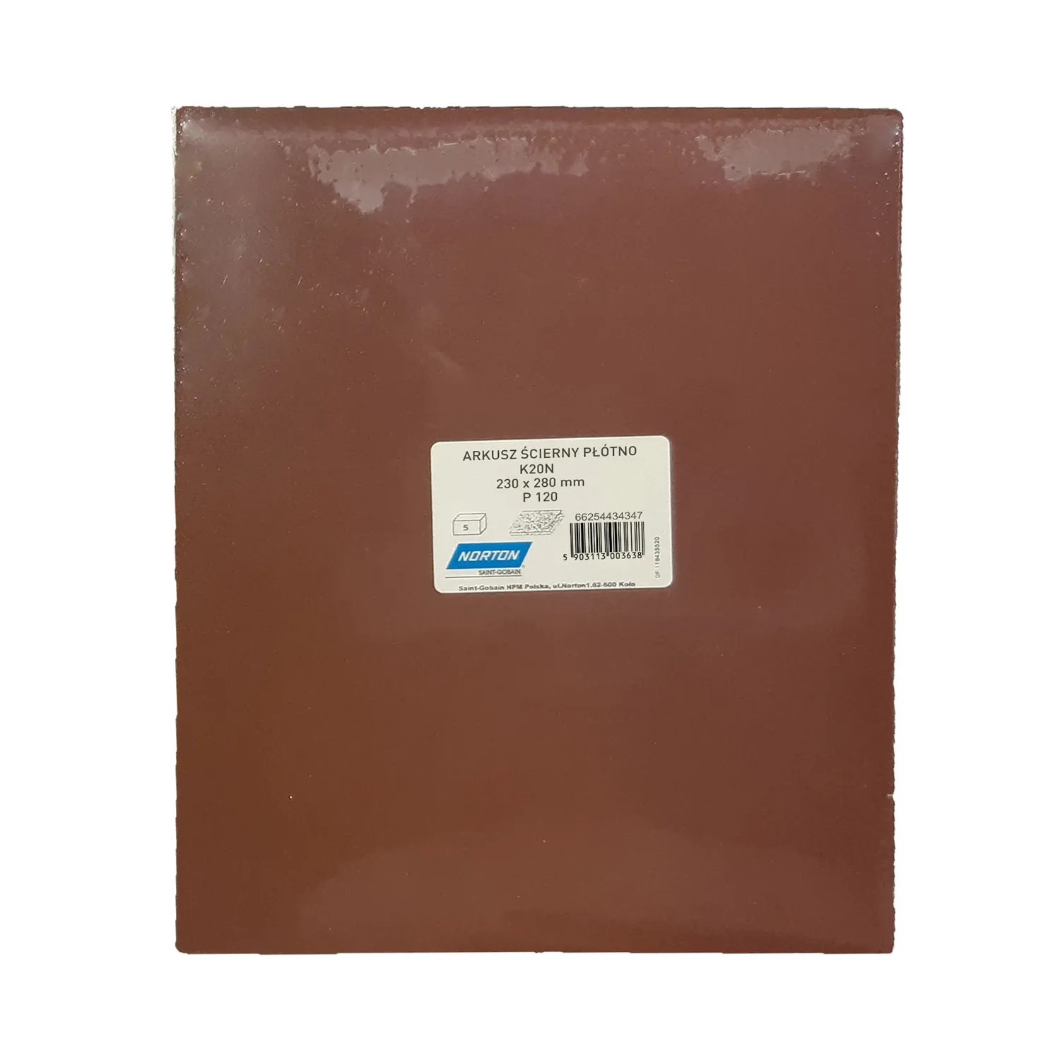 Arkusz ścierny płótno P120 5 szt. 230 x 280 mm